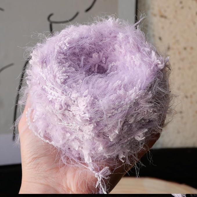 Hand Spun Art Yarn 4 Pack of 50g/Skein Fancy Yarn Multifiber Multicolored with Hand Blended Handmade for Jewelry Making Junk Magazines Knitting Crafts Textile Decorative Tassels Card Making