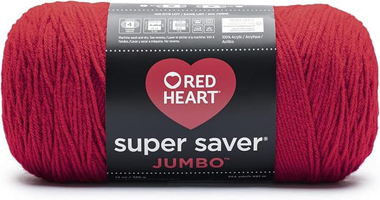 Red Heart Super Saver Jumbo Yarn, Cherry Red