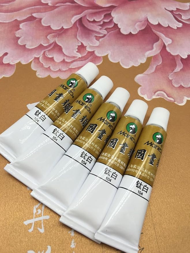 Easyou Marie's Big Size Chinese Painting Color Tubes Watercolor Drawing 12ml*5pcs Titanium White