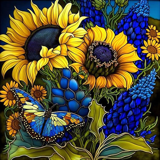 sunflower cross stitch kits for adults - stamped crossstitching kits preprinted 11 count cross-stitch kit for beginner, 11ct prestamped easy pattern needlepoint kits crafts for decor