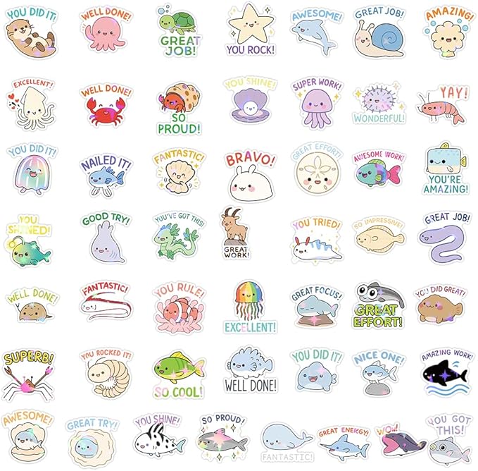 cute stickers bulk for kids,girls,boys,teens adult water bottle laptop, phone (teacher reward stickers)