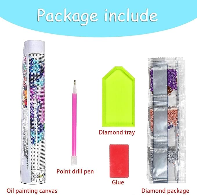 MBNTJHT DIY Anime Diamond Art Kits for Adults Beginners,Easy Starry Night Diamond Painting Kits for Adults,Cartoon Full Drill Gem Art Kits for Home Wall Decor 12X16 Inch.
