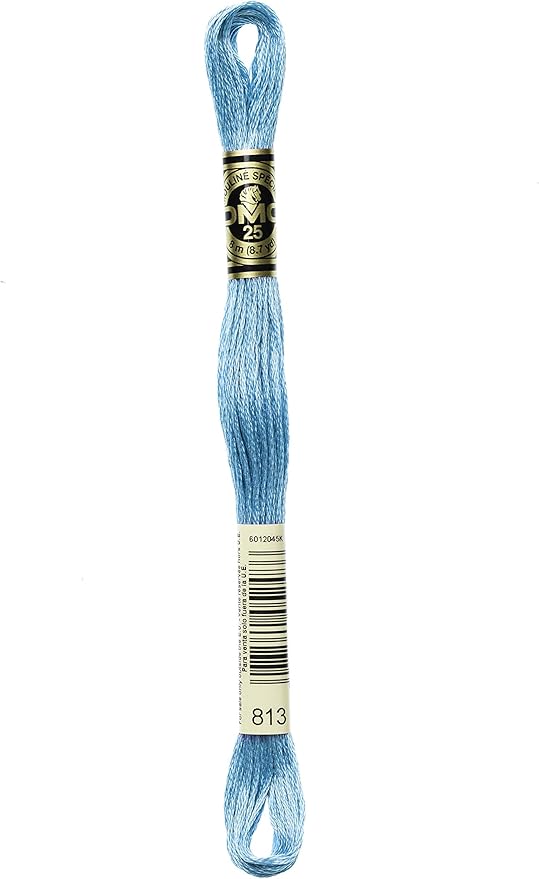 DMC 117-813 6 Strand Embroidery Cotton Floss, Light Blue, 8.7-Yard