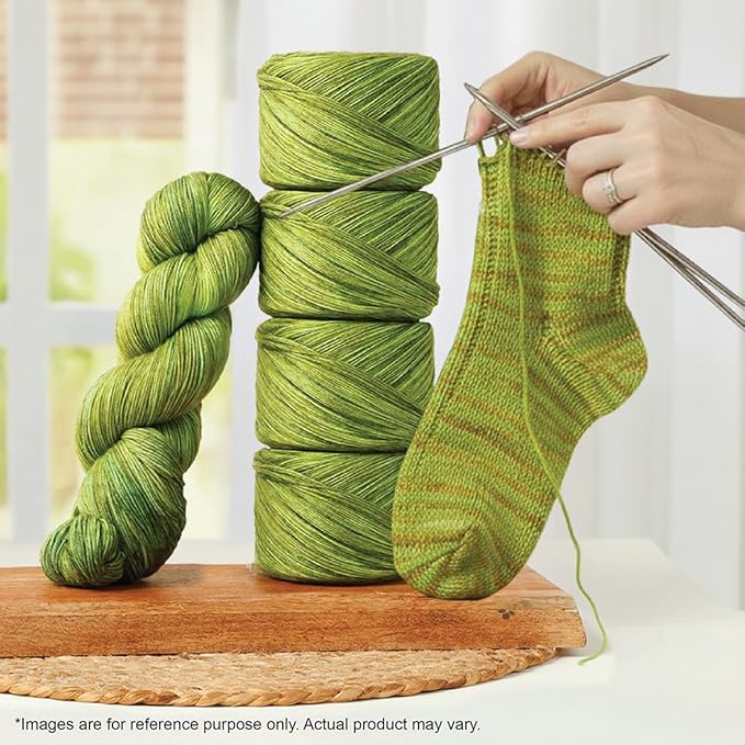 KnitPro Symfonie Fingering Weight Hand Dyed Variegated Yarn Skein | Extra Fine Merino Wool & Polyamide Blend for Knitting & Crocheting, Oeko-TEX Certified 400m, 100g | Terra Macha