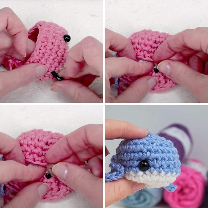 Vanblue Safety Eyes 150Pcs 6-12 mm Plastic Safety Eyes with Washers Craft Eyes for Amigurumi Stuffed Animal Crochet Projects Teddy Bear Puppet Toys DIY Crafts Making Halloween Decorations