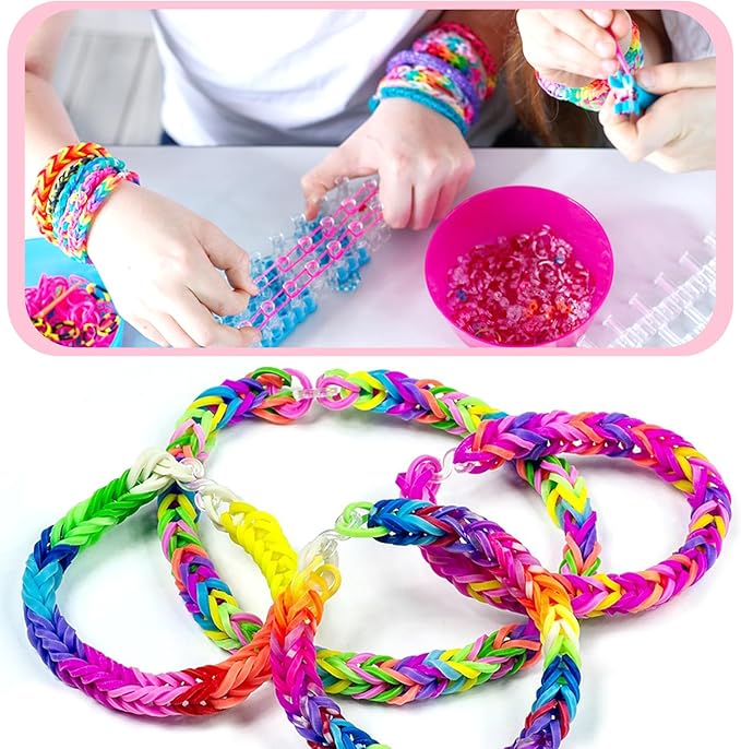 1000pcs S-Clips Rubber Band Clips,Loom Band Clip Plastic Connectors Supplement Kit – DIY Refill Supplies,Loom Bands for Jewelry Craft (Clear)