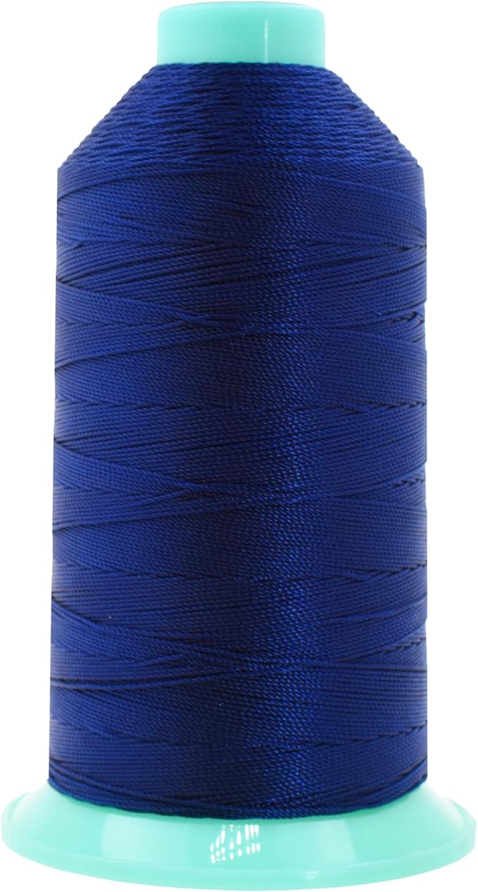 Mandala Crafts Size 207 630D T210 Bonded Nylon Thread - Dark Blue 800 YDs Tex 210 Heavy Duty Sewing Threads for Leather, Jeans, Weaving, Outdoor Marine Upholstery