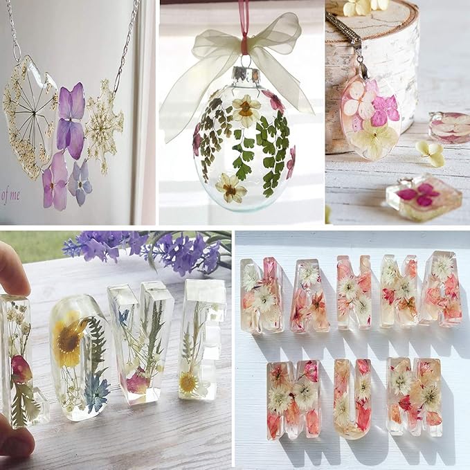 150PCS Yellow Dried Pressed Flowers for Resin - YouthBro Real Nature Flowers Herb Set for DIY Jewelry Candle Soap Vase Making Nail Card Scrapbook Art Craft Floral Decors