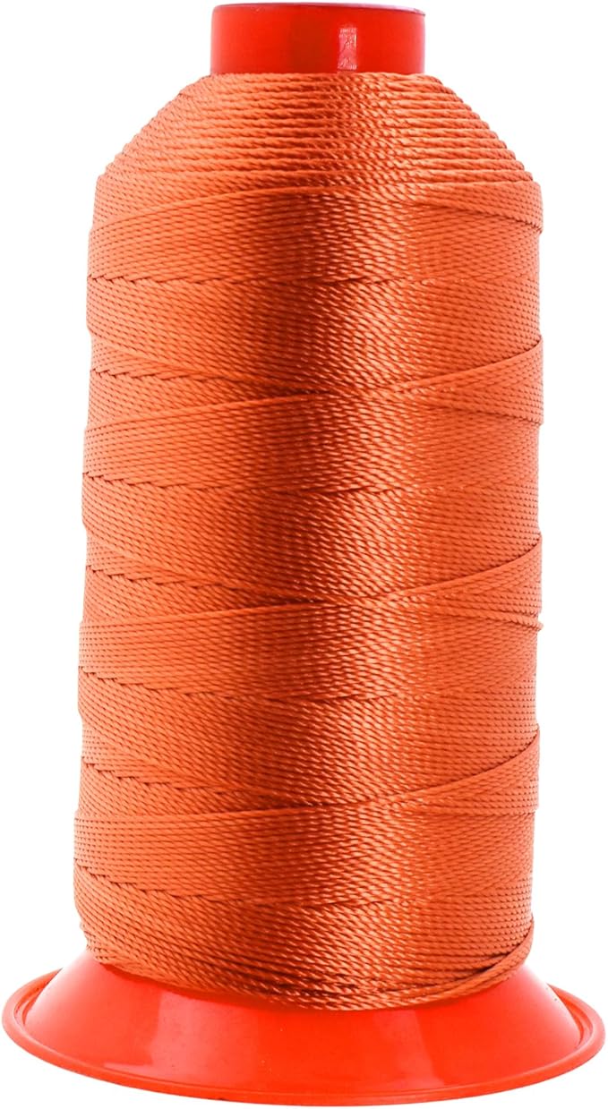 Mandala Crafts Size 346 210D T350 Bonded Nylon Thread - Rust 415 YDs Tex 350 Heavy Duty Sewing Threads for Leather, Jeans, Weaving, Outdoor Marine Upholstery