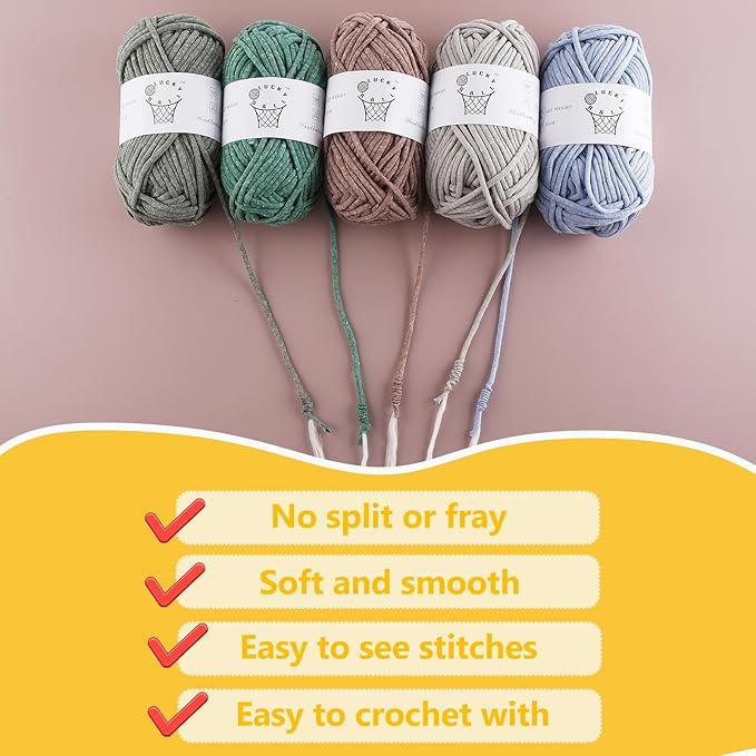 100g Yarn for Crocheting and Knitting,66yds/60m Cotton Yarn for Beginners,Cotton-Nylon Acrylic Blend Yarn for Beginners Crochet Kit Making(Dark Green)