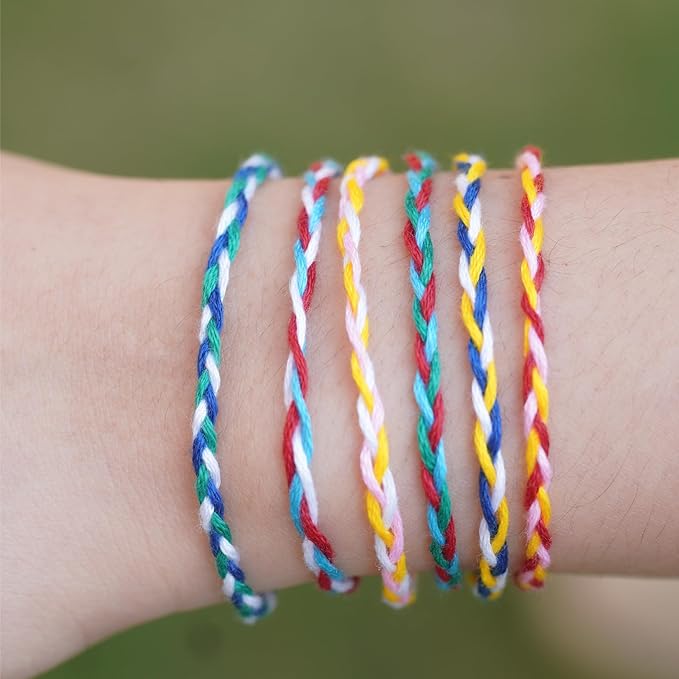 Friendship Bracelet String 12 Skeins, Embroidery Floss Cross Stitch Embroidery Thread Floss Bracelet Making Yarn, Craft Floss (Purple Series)