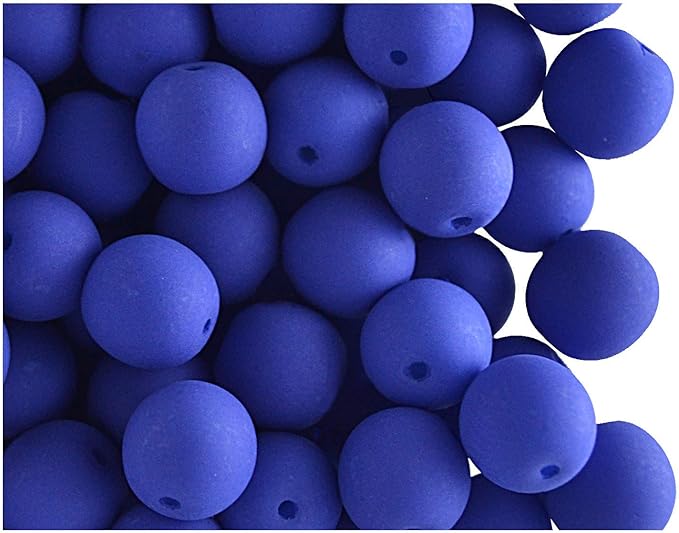 SCARA 100 pcs Czech Glass Round Beads 0.31 inches (8mm), NEON (UV Active) Glass Beads for Jewelry and Bracelets Making, Beads for Bracelets, Bead kit MEGA Mix