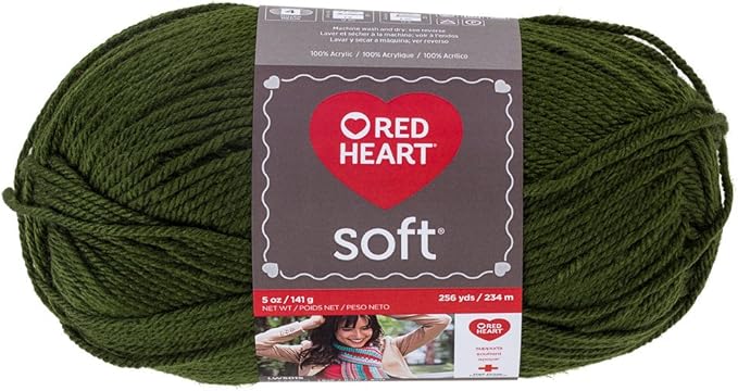 Red Heart Soft Yarn, Dark Leaf