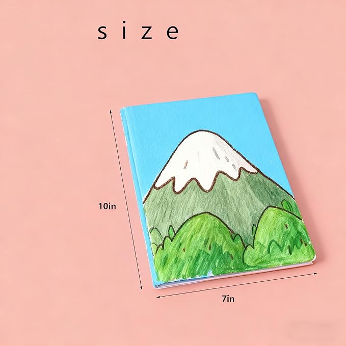 2PCS 7x10 Inch White Blank Books for Kids 160GSM Blank Hardcover Book to Write Stories Hardcover Sketchbooks for Students DIY Make Your Own Book Blank inside 48 Pages