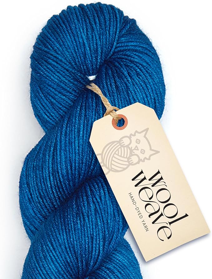 Superwash Merino Wool Yarn for Knitting & Crocheting - Premium Hand Dyed Yarn, 100gr, 240 Yards, Dk Weight - Luxurious, Soft & Durable Blue Yarns