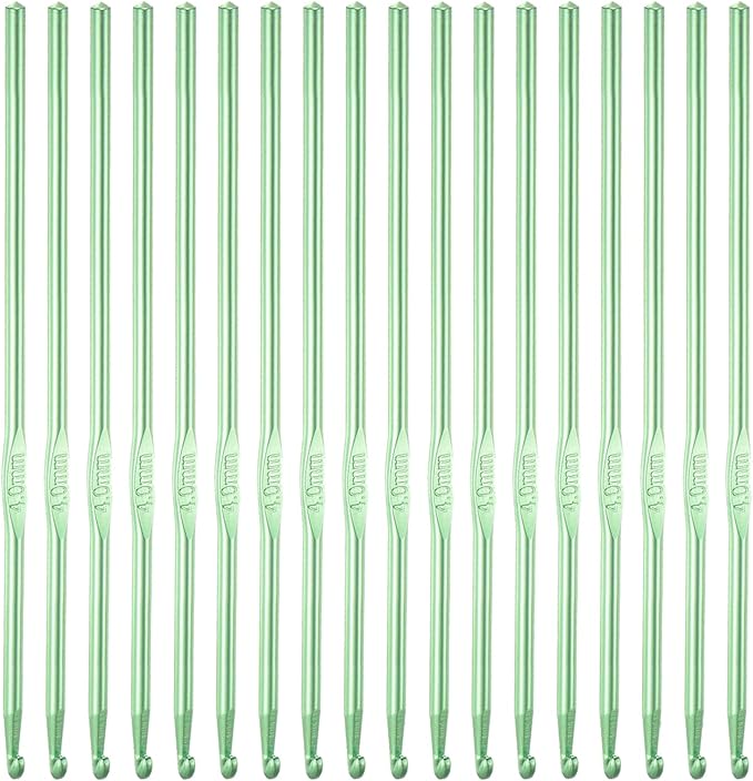Hordolry 4mm Crochet Hooks Bulk, 18Pcs Aluminum Crochet Needle, Knitting Needles for Craft Yarn Contribute to Beginners