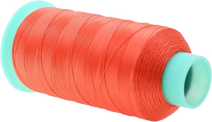 Mandala Crafts Size 92 280D T90 Bonded Nylon Thread - Coral 1100 YDs Tex 90 Heavy Duty Sewing Threads for Leather, Jeans, Weaving, Outdoor Marine Upholstery