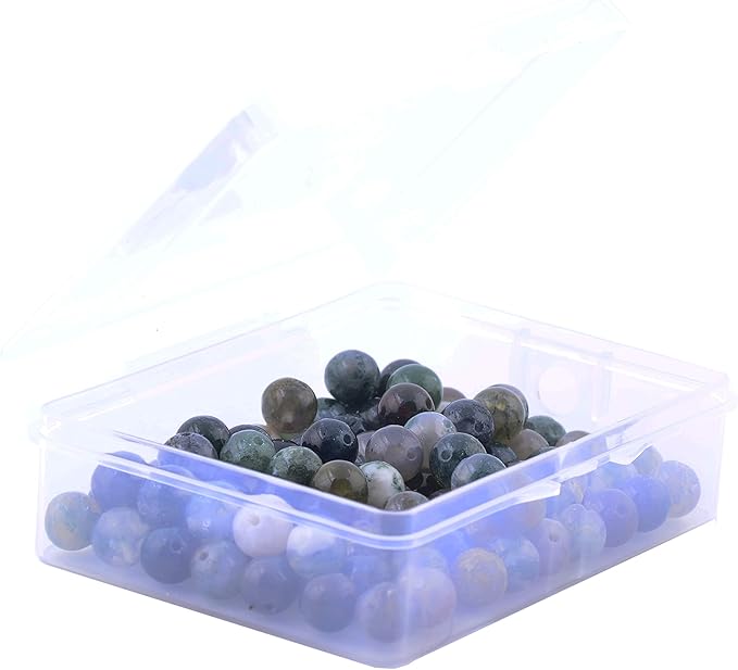 Natural Stone Beads 100pcs 10mm India Agate Round Genuine Real Stone Beading Loose Gemstone Hole Size 1mm DIY Smooth Beads for Bracelet Necklace Earrings Jewelry Making (India Agate, 10mm)
