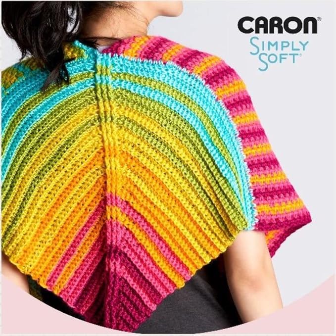 Caron Simply Soft Watermelon Brites Yarn - 3 Pack of 170g/6oz - Acrylic - 4 Medium (Worsted) - 315 Yards - Knitting/Crochet