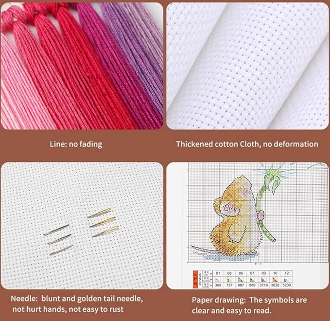 CaptainCrafts New Cross Stitch Kits Embroidery Kit Full Range Pre-Printed and Counted Fabrics Kits for Adults Beginners Home Decor (White Cloth Unpreprint 14CT, Sunflower Girl)