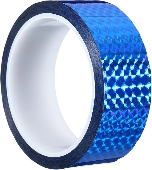 PATIKIL Prism Tape 1.4 Inch x 55 Yards, Holographic Metalized Reflective Adhesive for Detailing Accent Wall Decor Art, Blue
