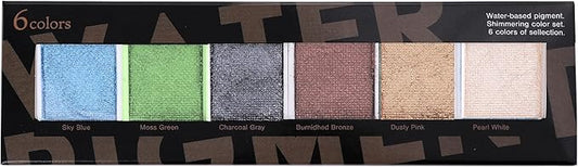 CityLights Splendor Metallic Watercolor Paints, 6 Color Set with Lustrous Silver for Artists
