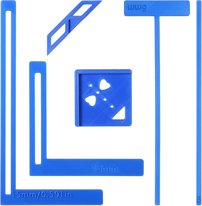 ElevateTech 6Pcs Bookbinding Easy Scrapbooking Tool Bookbinding Kit with T‑Ruler Corner Miter Spine Spacer Divider for Starter Can Be Made Into Notebook Calender Junk Journal Handbook