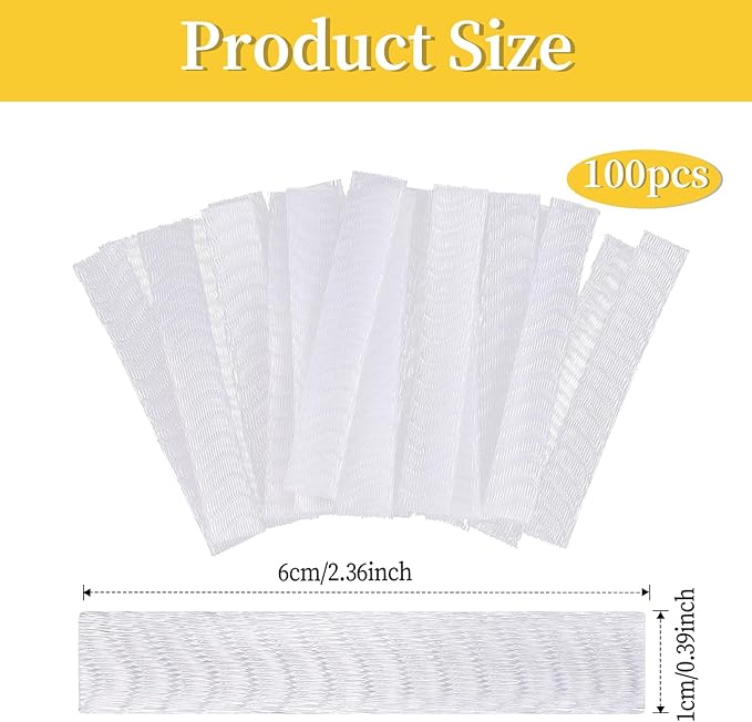 100 Pcs Thread Net Spool Saver, Embroidery Machine Thread Spools Sleeve Nets for Different Sizes of Embroidery Sewing Quilting Threads Spools and Cones (6 x 1 cm)