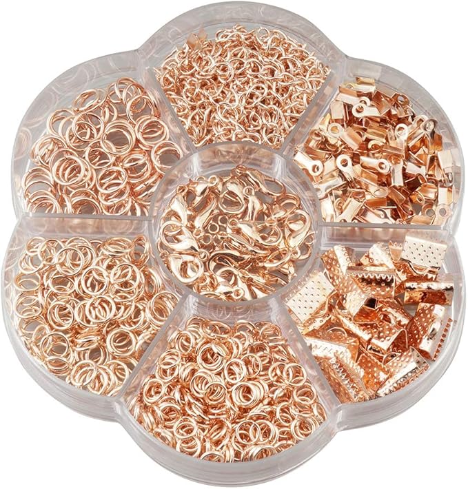 ALLinONE Rose Gold Jewelry Making Supplies Kit Jewelry Findings Necklace Repair Kit for DIY Craft Jewelry Making