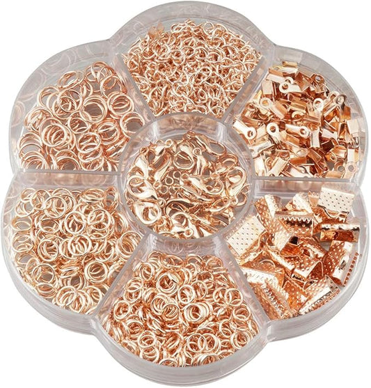ALLinONE Rose Gold Jewelry Making Supplies Kit Jewelry Findings Necklace Repair Kit for DIY Craft Jewelry Making