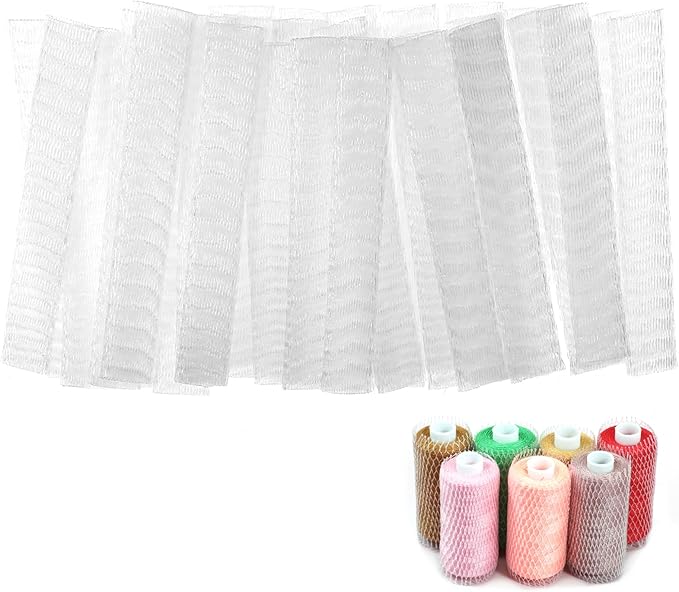 100Pcs Thread Net Spool Saver Sewing Embroidery Thread Net Mesh Spool Saver for Embroidery Sewing Quilting and Serger Threads Spools/Cones (6x1CM)