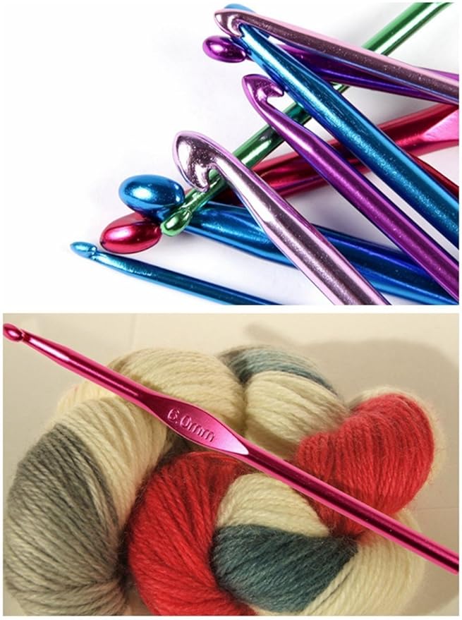 Crochet Hooks Set,Crochet Needles for Yarn,102 Pcs Crochet Accessories with Storage Case,Ergonomic Knitting Blunt Needles Stitch Marker DIY Hand Craft Art Tools Knitting Needles for Beginners