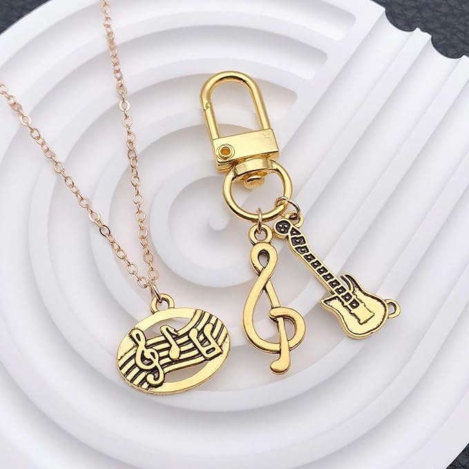 WOCRAFT 60pcs Antique Gold Music Bracelet Charms for Jewelry Making Sets DIY Necklace Bracelet Keychain Crafting Charms Kit Craft Supplies (SN894)