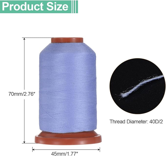 uxcell 40D/2 Sewing Thread 1100 Yards Polyester Household Sewing String Hand Stitching Polyester Cord for Clothing Stitching Shoe Bag Repairing DIY Craft Lilac Purple