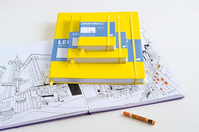 Leuchtturm1917 - Square Hardcover Sketchbook (Lemon) - 112 Pages of 150g/m² Paper