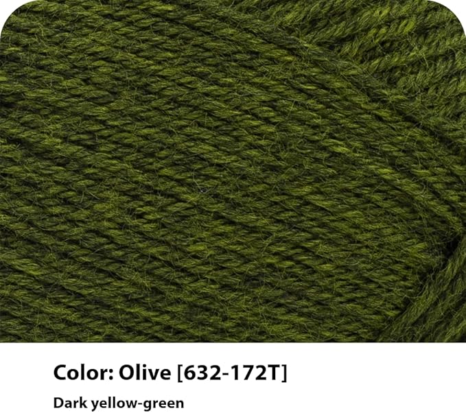 Lion Brand Yarn Wool-Ease Recycled Light Worsted-Weight Yarn for Knitting and Crochet, Olive, 3 Pack, Wool and Acrylic Blend Fiber Perfect for Scarves, Hats and Blankets, 196 Yards