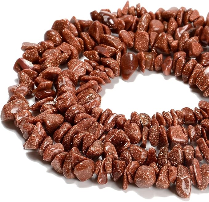 7-8mm Natural Gold Sandstone Gemstone Chips Beads Healing Crystals Waist Bracelets Necklace Kit Irregular Stone DIY Crafts Design Jewelry Making