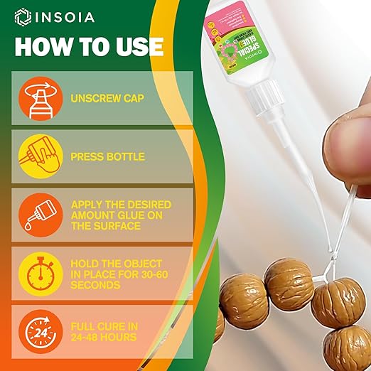 Bracelet Jewelry Glue for Elastic String, 20g Clear Elastic Knot Fixing Drip Adhesive for Bracelet String, Clay Beads, Rhinestones, Jewelry Making Kit – Waterproof, Flexible, Non-Toxic Craft Glue
