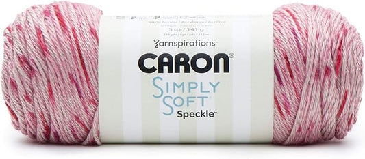 CARON Simply Soft Speckle Yarn, Lipstick