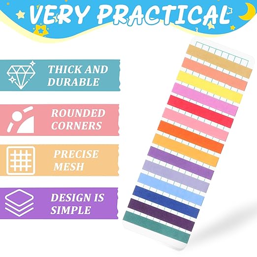Toyvian Washi Tape Cards, 40pcs Plastic Storage Boards Paper Tape Holder Organizer Sub-Packing Cards Round Corner Design for DIY Crafts Office Home Scrapbooking School Use, 15x5cm, Green