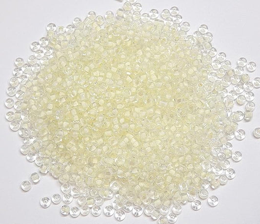 Perlin Glass Seed Beads 4mm 6/0 Round 1100pcs Mini Small Pony Spacer Beads Kit for Jewelry Making Earrings Bracelets Pendants Waist DIY Handmade (White Inside Colour)