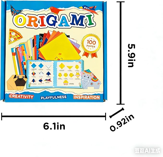 Origami Paper origami for Kids 5-8, foldology for kids100 Sheets Folding Paper (45Patterns×2+10Blank) with clear Guiding Book, Animals Dinosaur Art Activity DIY Craft Set Gifts