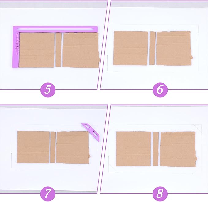 Molain 6 Pcs Book Binding Tool, Easy Scrapbooking Tools Kit for Starter L Ruler + I Ruler + T Ruler + Eyelet Guiding + Corner Miter to Make Junk Journal Handbook Notebook Calendar