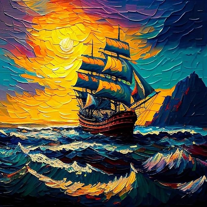 Diamond Painting Kits,5D Diamond Art Kits Full Drill Diamond Painting Kits for Adults Kids Beginner,DIY Diamond Painting Kits Perfect for Home Wall Decor Gifts Ship 13.8x13.8inch