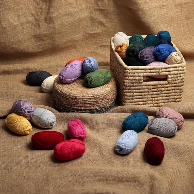 100% Pure Wool Yarn Superwash Set of 3 Skeins (150 Grams) DK Weight - Sourced Directly from Peru - Heavenly Soft and Perfect for Knitting and Crocheting (Green)