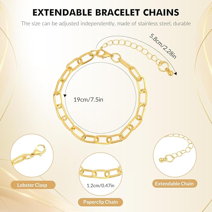Zplontya Charm Bracelet Making Kit - 571 Pcs Jewelry Supplies with 20Pcs Bracelet Chains, Storage Box & Gift Bags, DIY Bracelet Kit for Jewelry Making, Gold & Silver Charms for Crafting