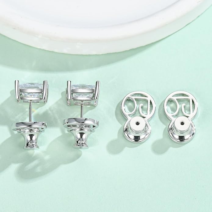 earring backs for heavy earrings, dcrslb sturdy dc shape ear backs for droopy ears,locking lifter backs for studs support backstops for strected earlobe secure flat backers