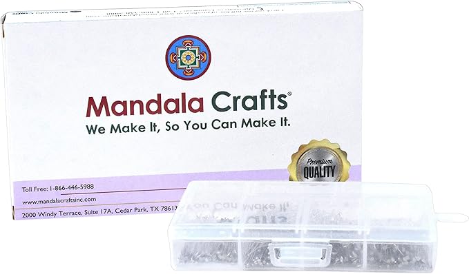 Mandala Crafts Stainless Steel Eye Pins for Jewelry Making Earring Making Supplies - Jewelry Findings Ball & Flat Head Pins for Earrings DIY Bracelets Rosary Charms
