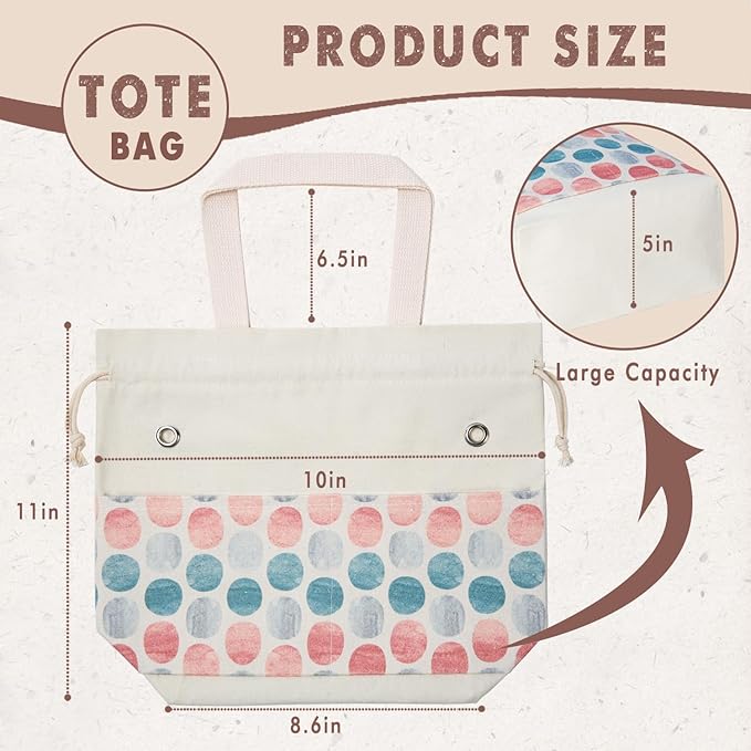 TOGETRUE Yarn Bag, Knitting Crochet Tote Bag, Yarn Storage Bags Organizer, Crochet Bags for Crocheting Project, Store Skein Ball, Short Knitting Needle (Point Shape)
