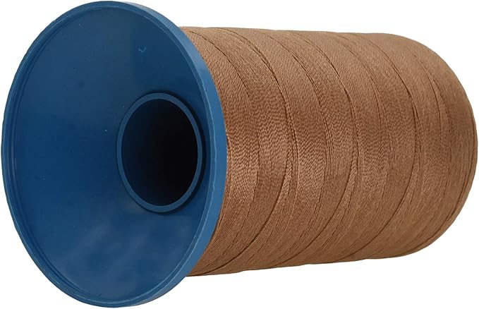 Mandala Crafts Size 138 420D T135 Bonded Nylon Thread - Russet Brown 1250 YDs Tex 135 Heavy Duty Sewing Threads for Leather, Jeans, Weaving, Outdoor Marine Upholstery